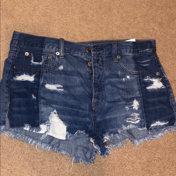American Eagle Outfitters Pants - Denim Button-Fly Shorts, American Eagle